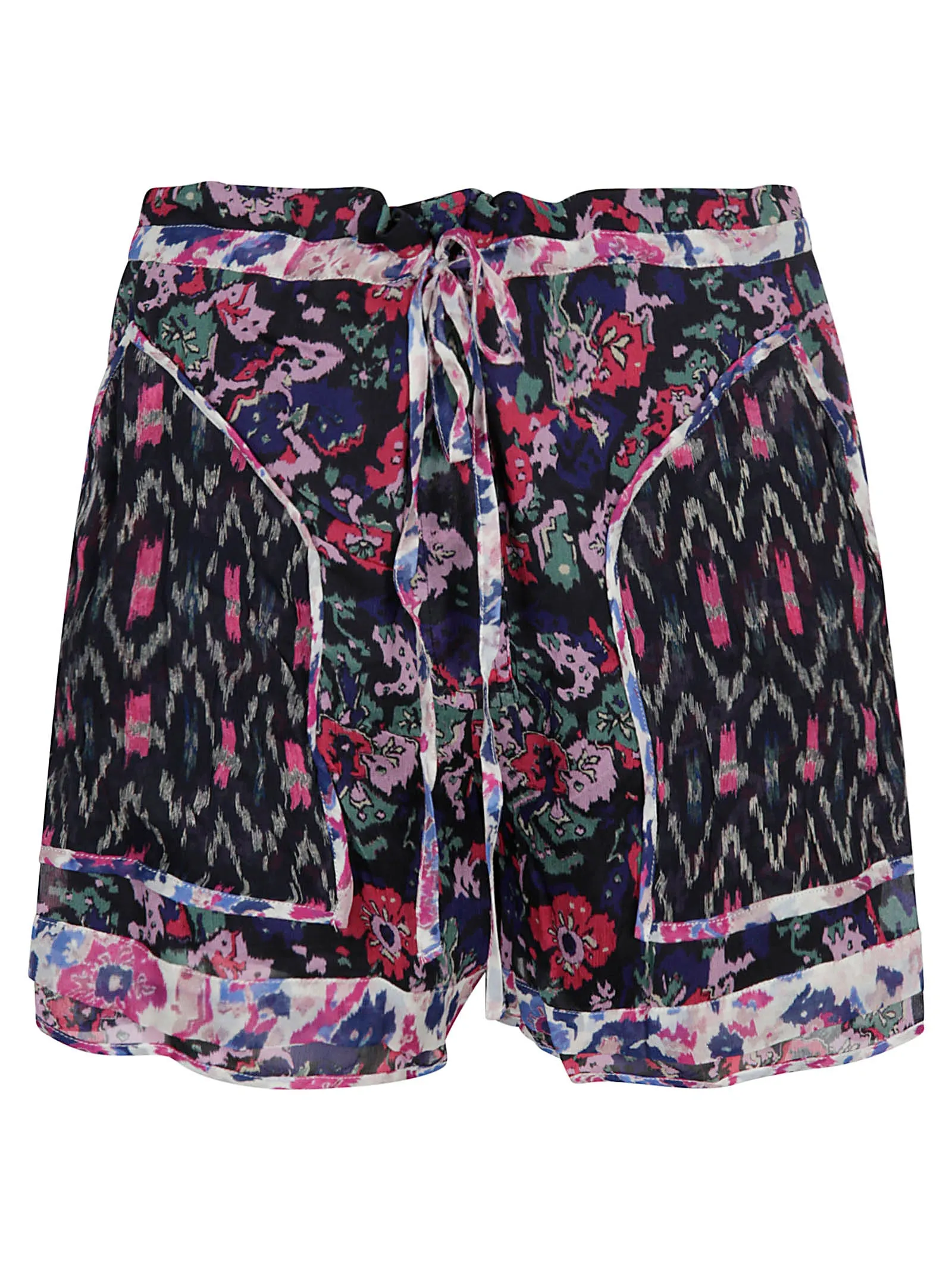 Isabel Marant toile Abstract Pattern Drawstring Mini Shorts