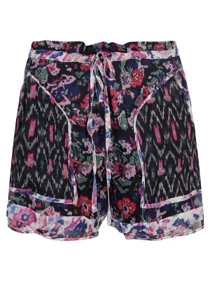 Isabel Marant toile Abstract Pattern Drawstring Mini Shorts