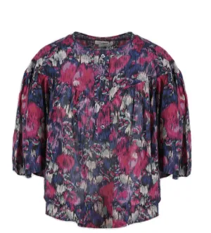 Isabel Marant toile Abstract-Print Cropped Top