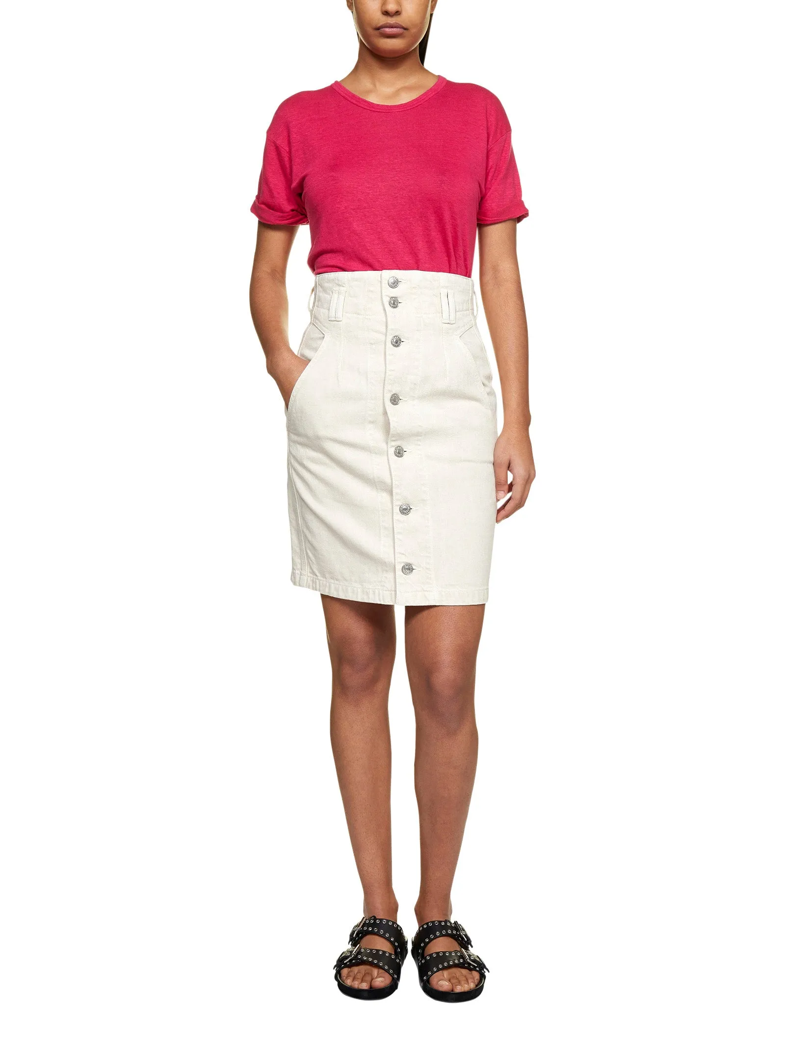 Isabel Marant toile Buttoned Denim Skirt