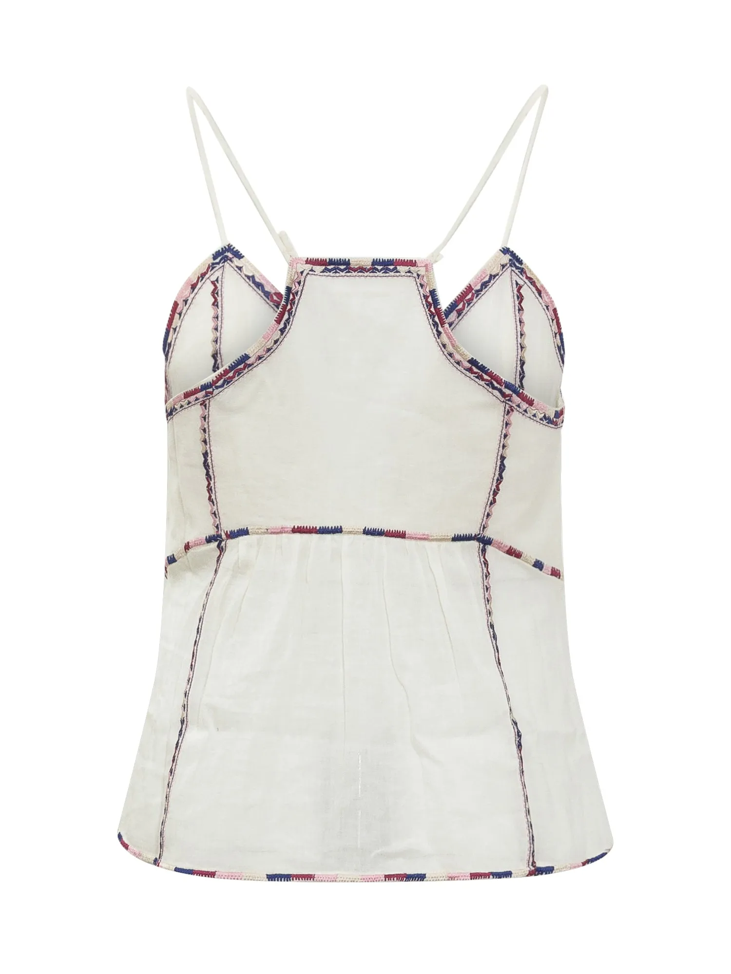 Isabel Marant toile Embroidered Flared V-Neck Vest Top