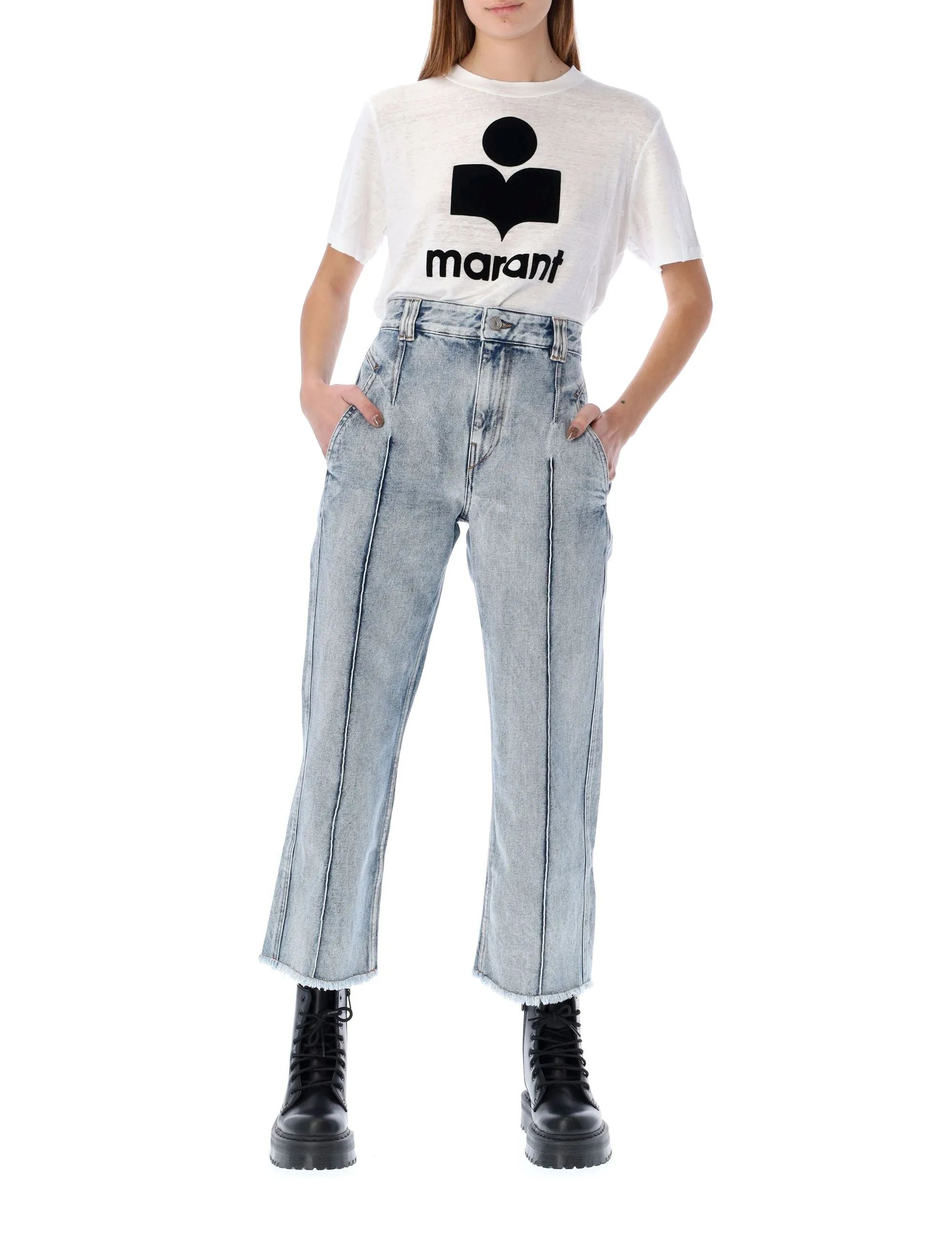 Isabel Marant toile Flared Leg Cropped Jeans