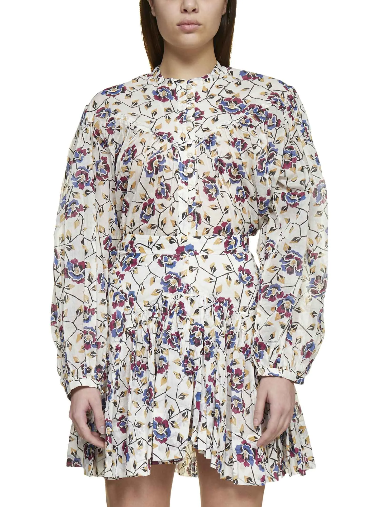 Isabel Marant toile Floral Printed High-Waist Mini Skirt