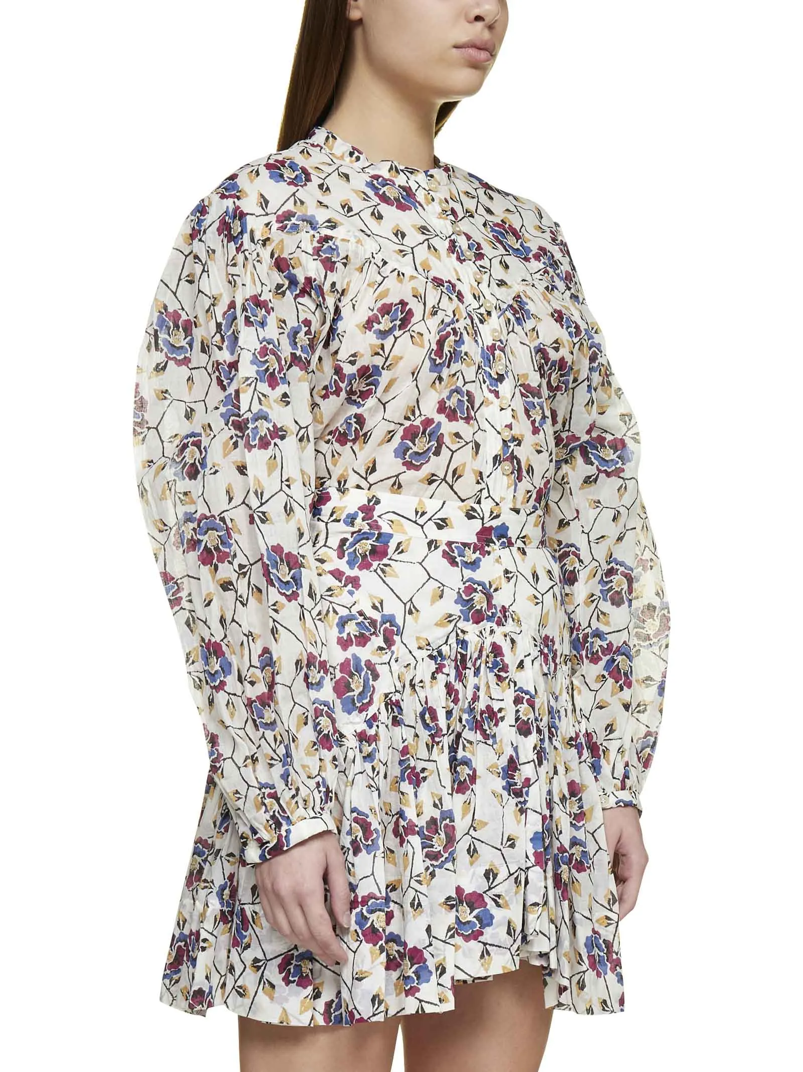 Isabel Marant toile Floral Printed High-Waist Mini Skirt