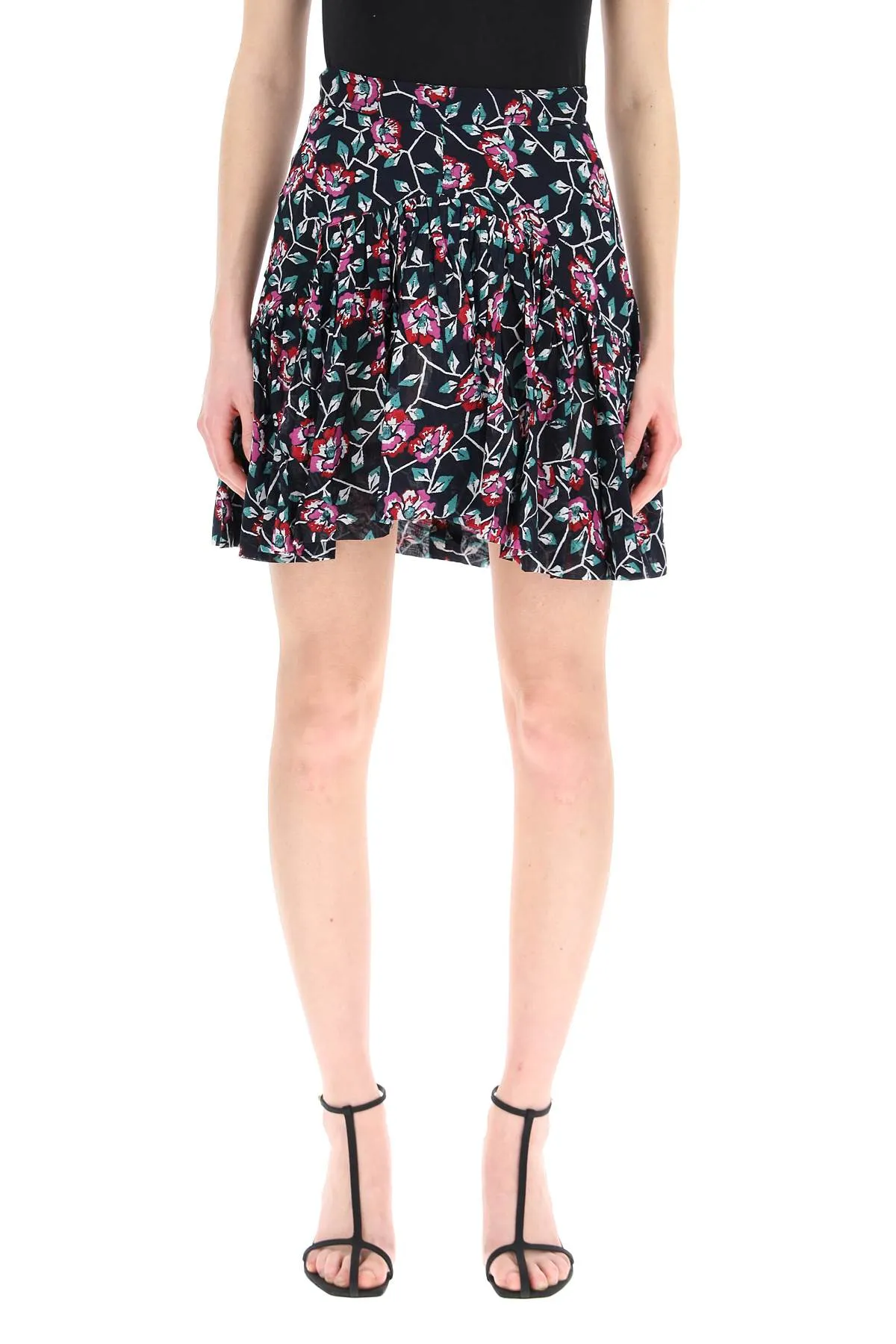 Isabel Marant toile Floral Printed High-Waist Skirt
