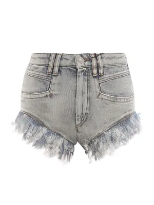 Isabel Marant toile Frayed Denim Shorts