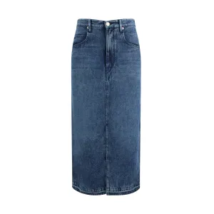 Isabel Marant toile Front Slit Midi Denim Skirt