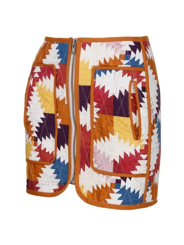 Isabel Marant toile Geometric Pattern Mini Skirt