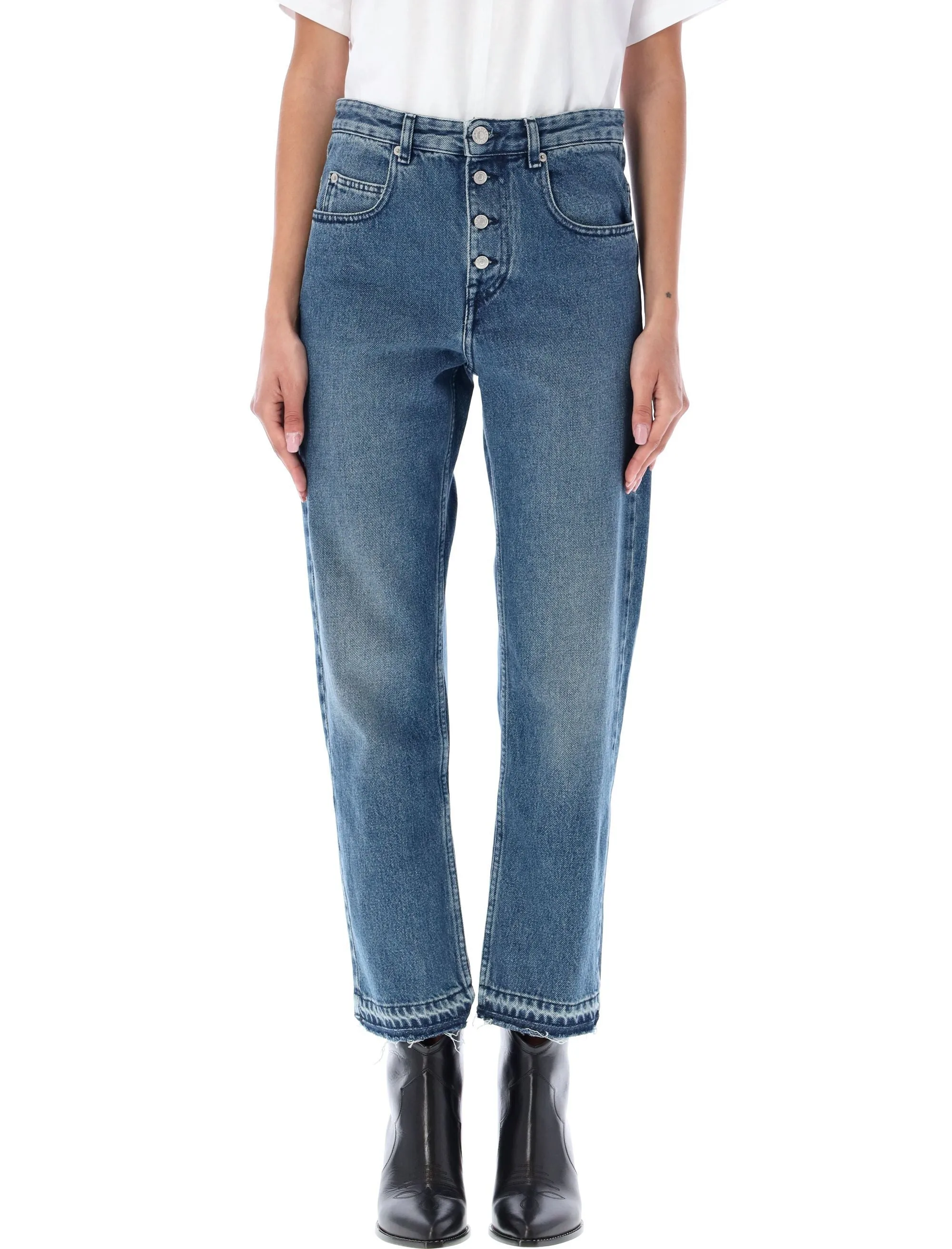 Isabel Marant toile High-Rise Cropped Jeans
