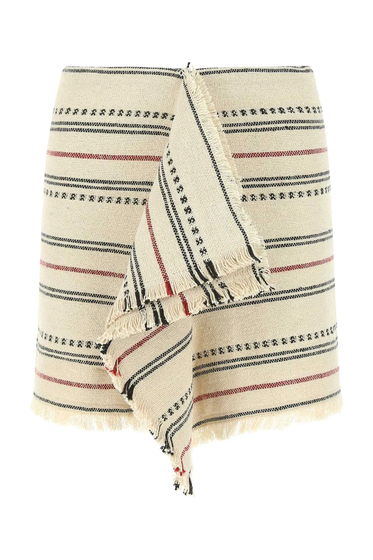 Isabel Marant toile Jiloa Striped Frayed Hem Mini Skirt