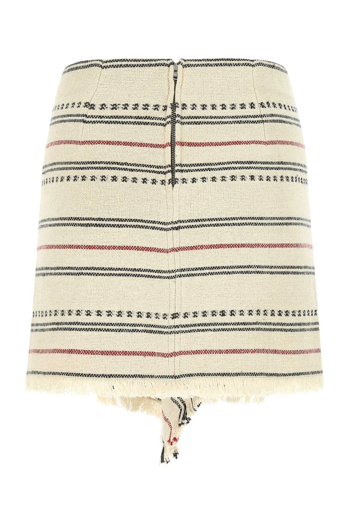 Isabel Marant toile Jiloa Striped Frayed Hem Mini Skirt