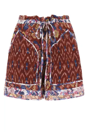 Isabel Marant toile Riolmy Abstract Patterned Mini Shorts