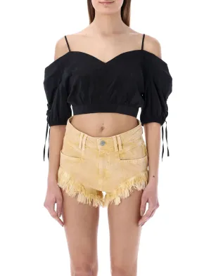 Isabel Marant V-Neck Strapped Cropped Top