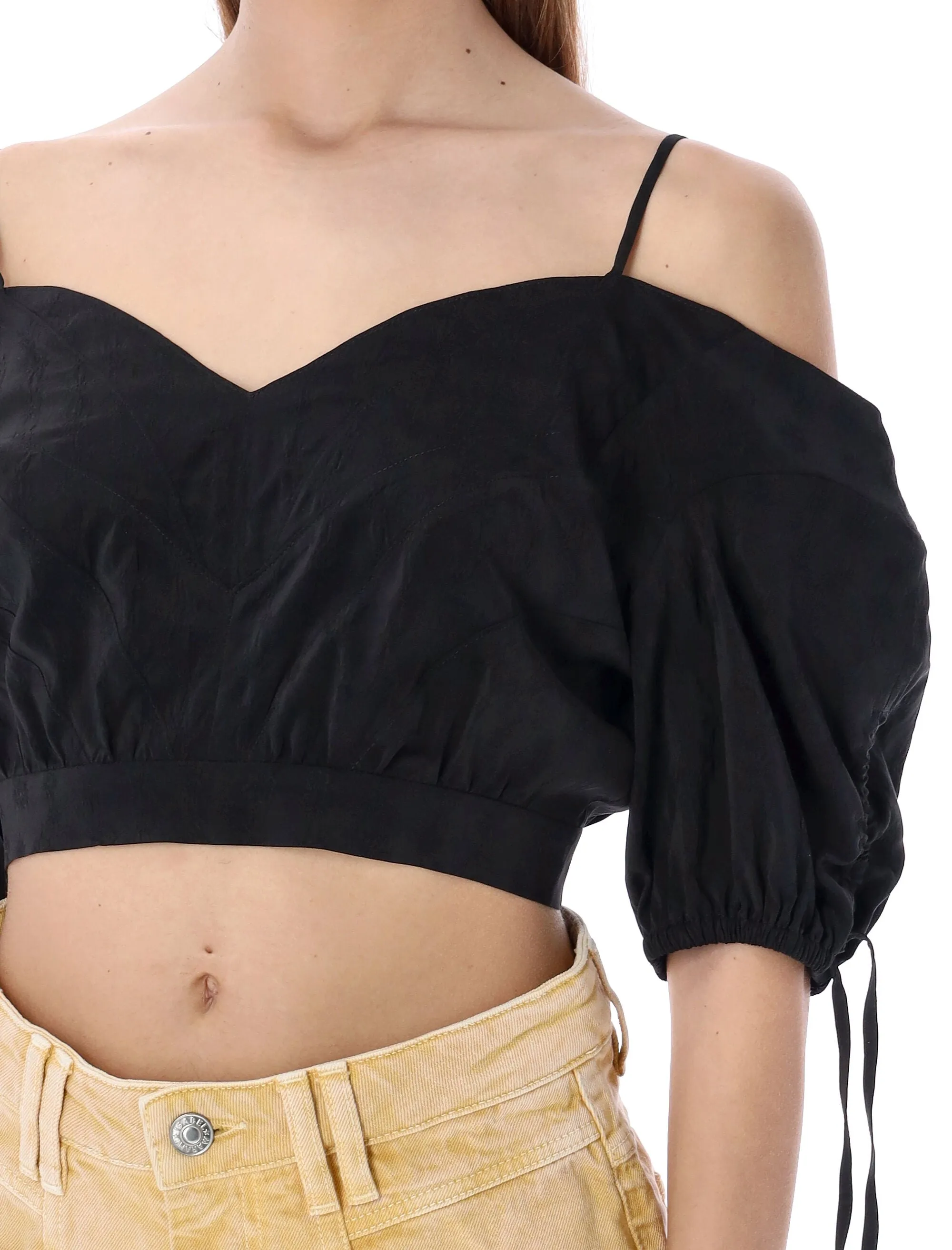 Isabel Marant V-Neck Strapped Cropped Top