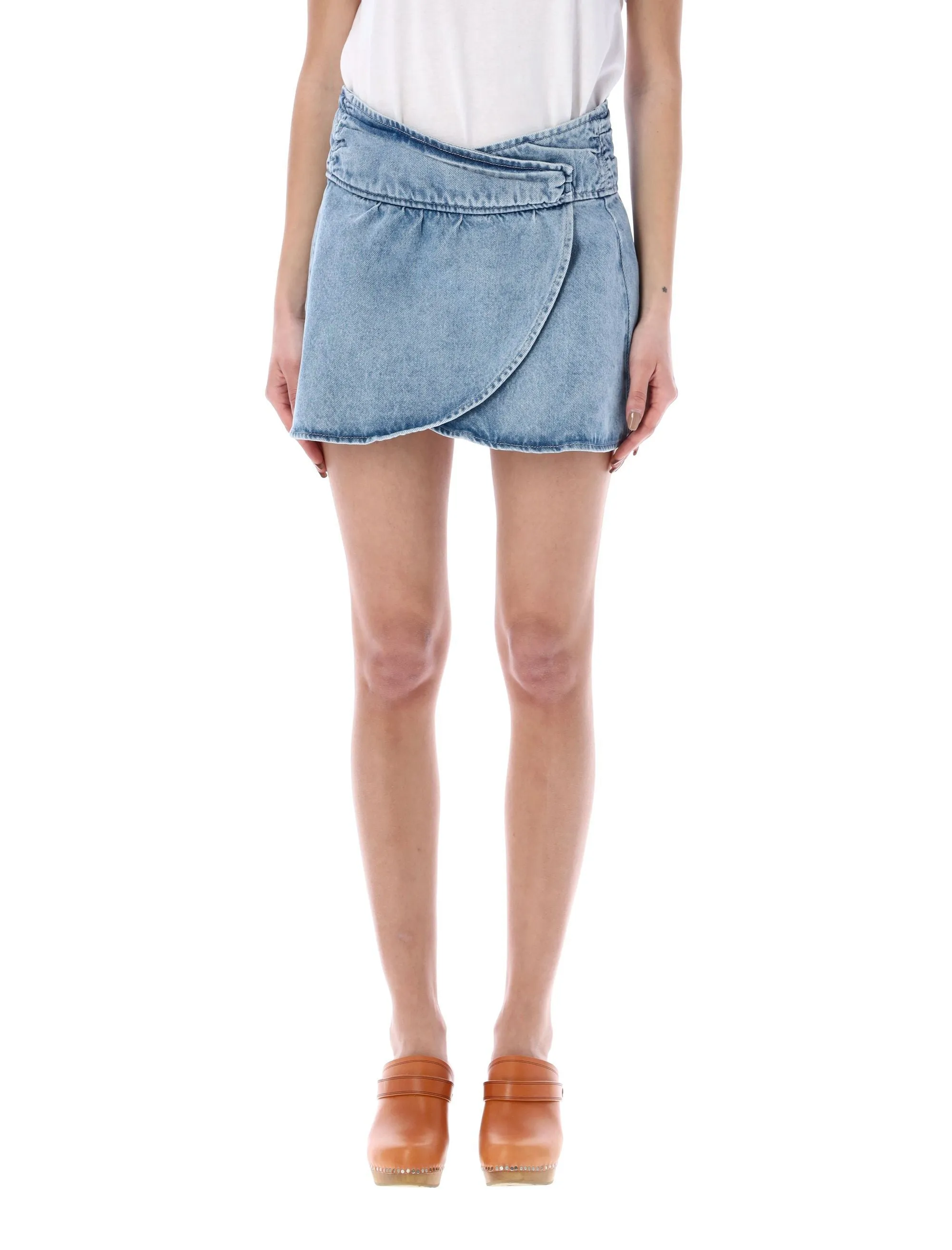 Isabel Marant Wrapped Mini Denim Skirt