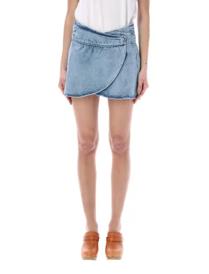 Isabel Marant Wrapped Mini Denim Skirt