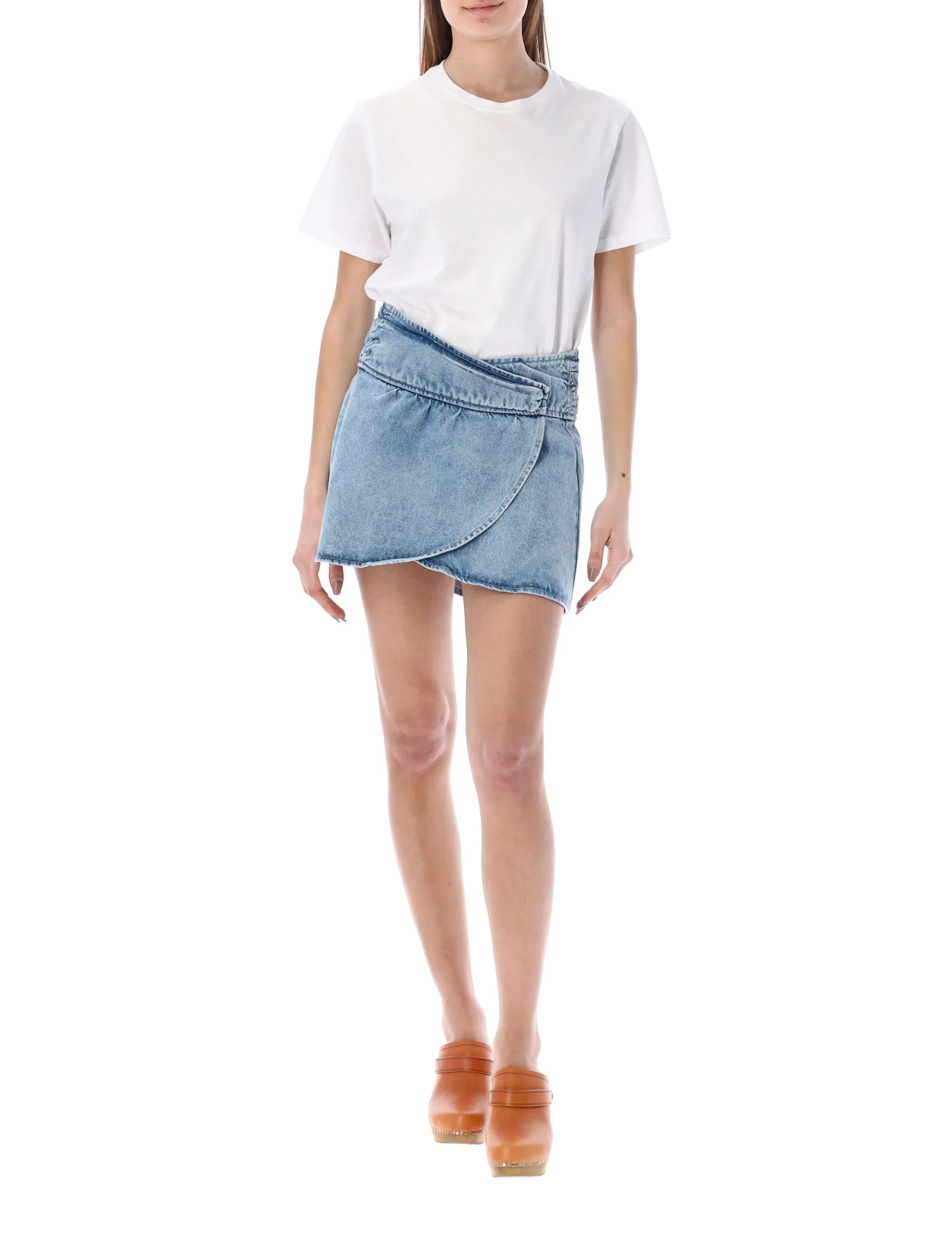 Isabel Marant Wrapped Mini Denim Skirt