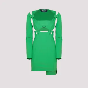 Jacquemus Cut Out Detailed Mini Dress