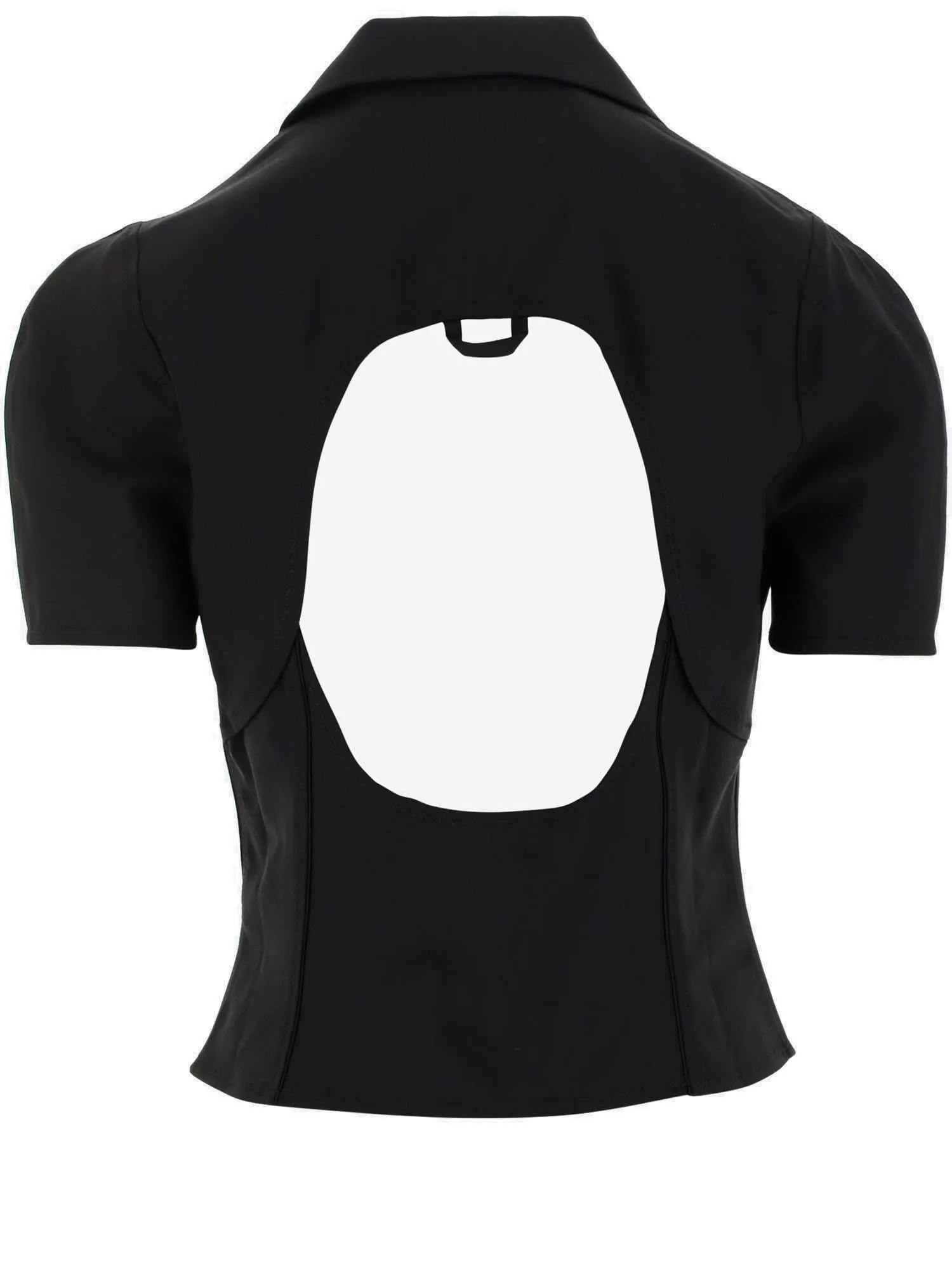 Jacquemus Open Back Zip-Up Short Sleeved Top
