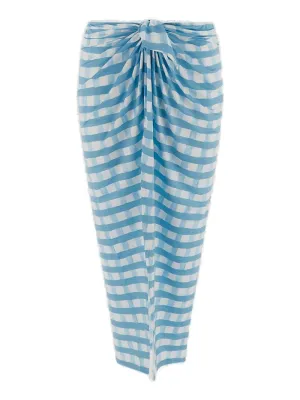 Jacquemus Plaid Pattern High Waist Skirt