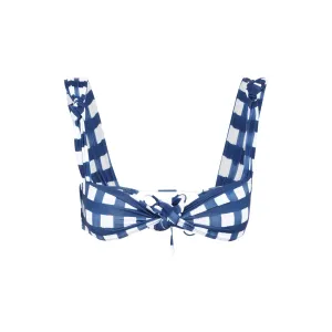 Jacquemus Plaid Pattern Knotted Bikini Top