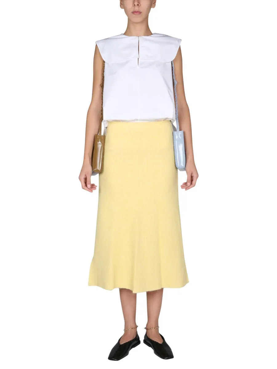 Jil Sander Curved Hem Sleeveless Top