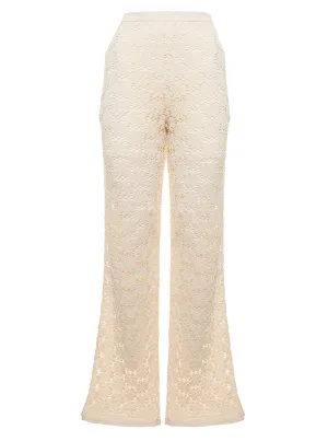 Jil Sander Floral Embroidered Knitted Pants