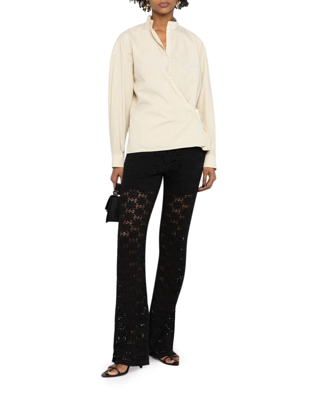 Jil Sander Floral Embroidered Knitted Pants