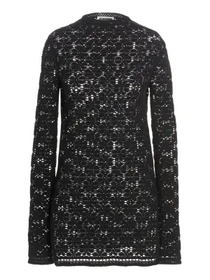 Jil Sander Floral-Lace Detail Long Sleeved Top
