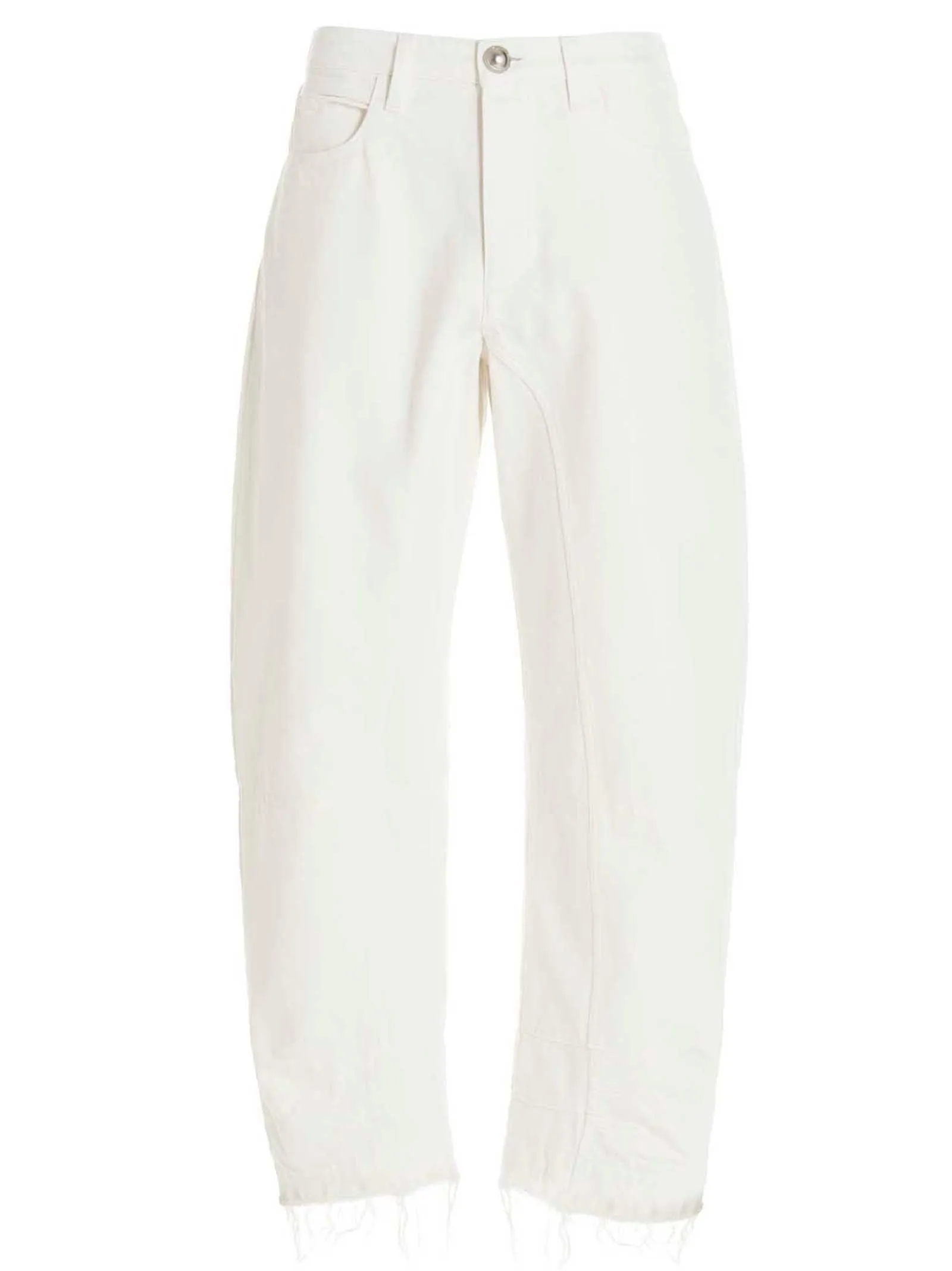 Jil Sander Frayed-Detail Slim-Fit Pants