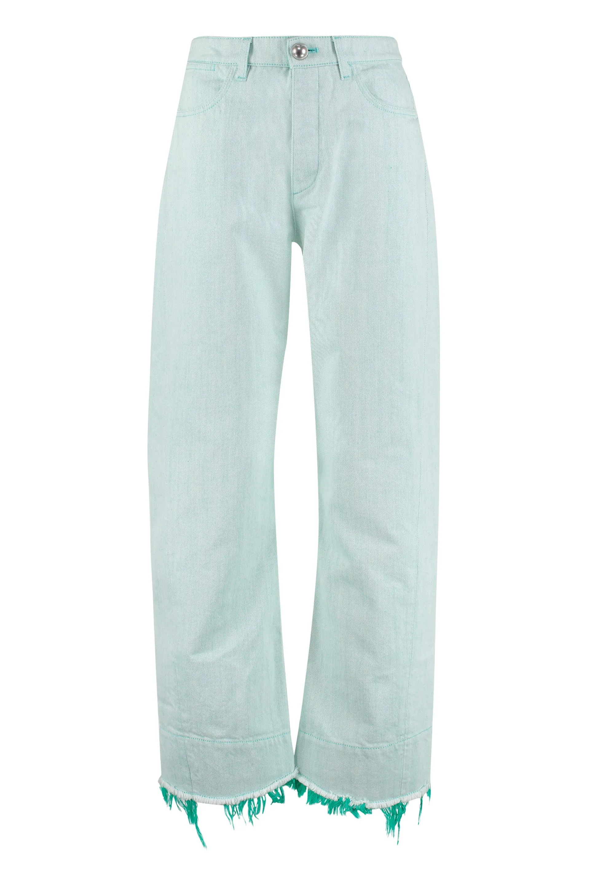 Jil Sander Frayed-Hem Wide-Leg Pants
