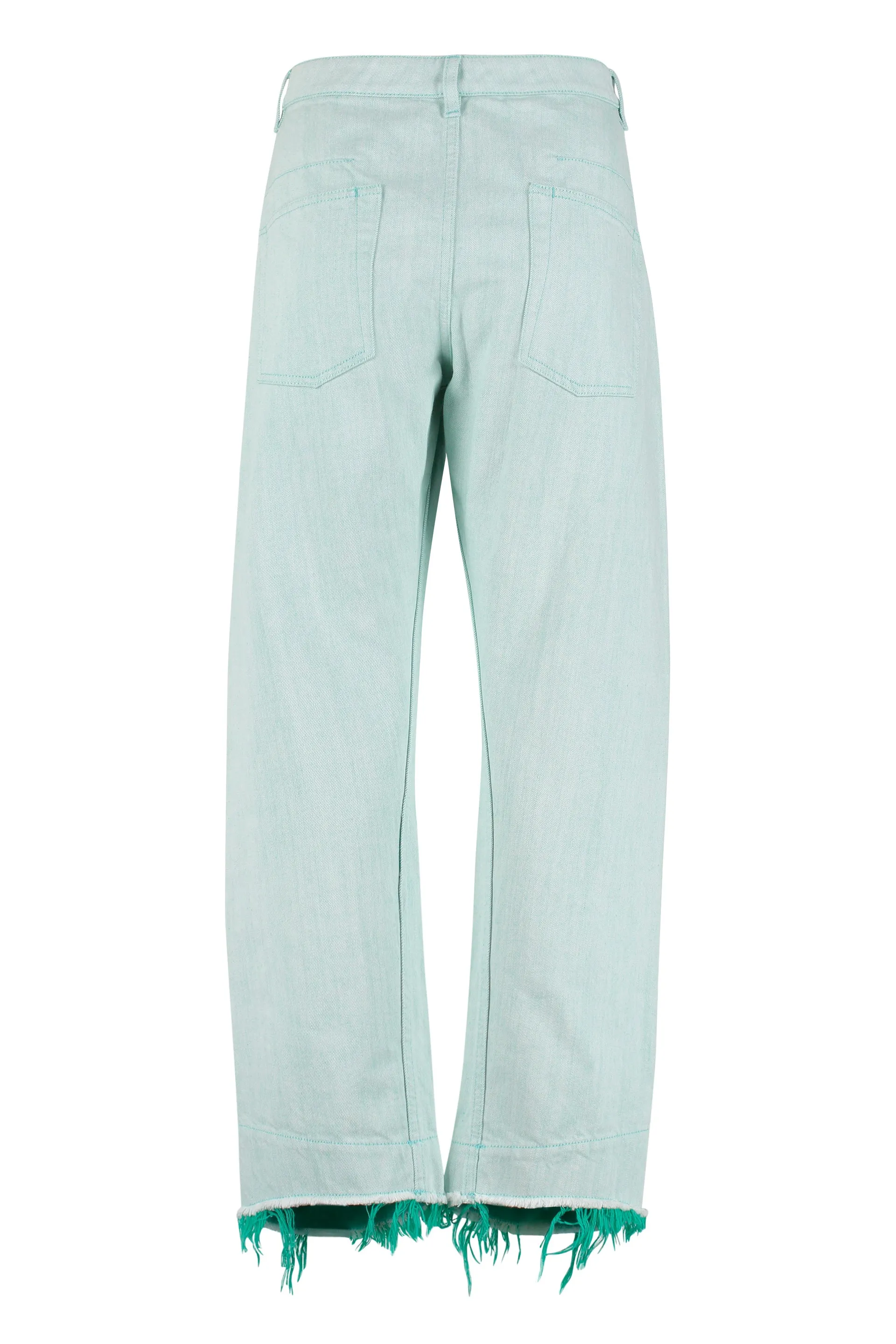 Jil Sander Frayed-Hem Wide-Leg Pants