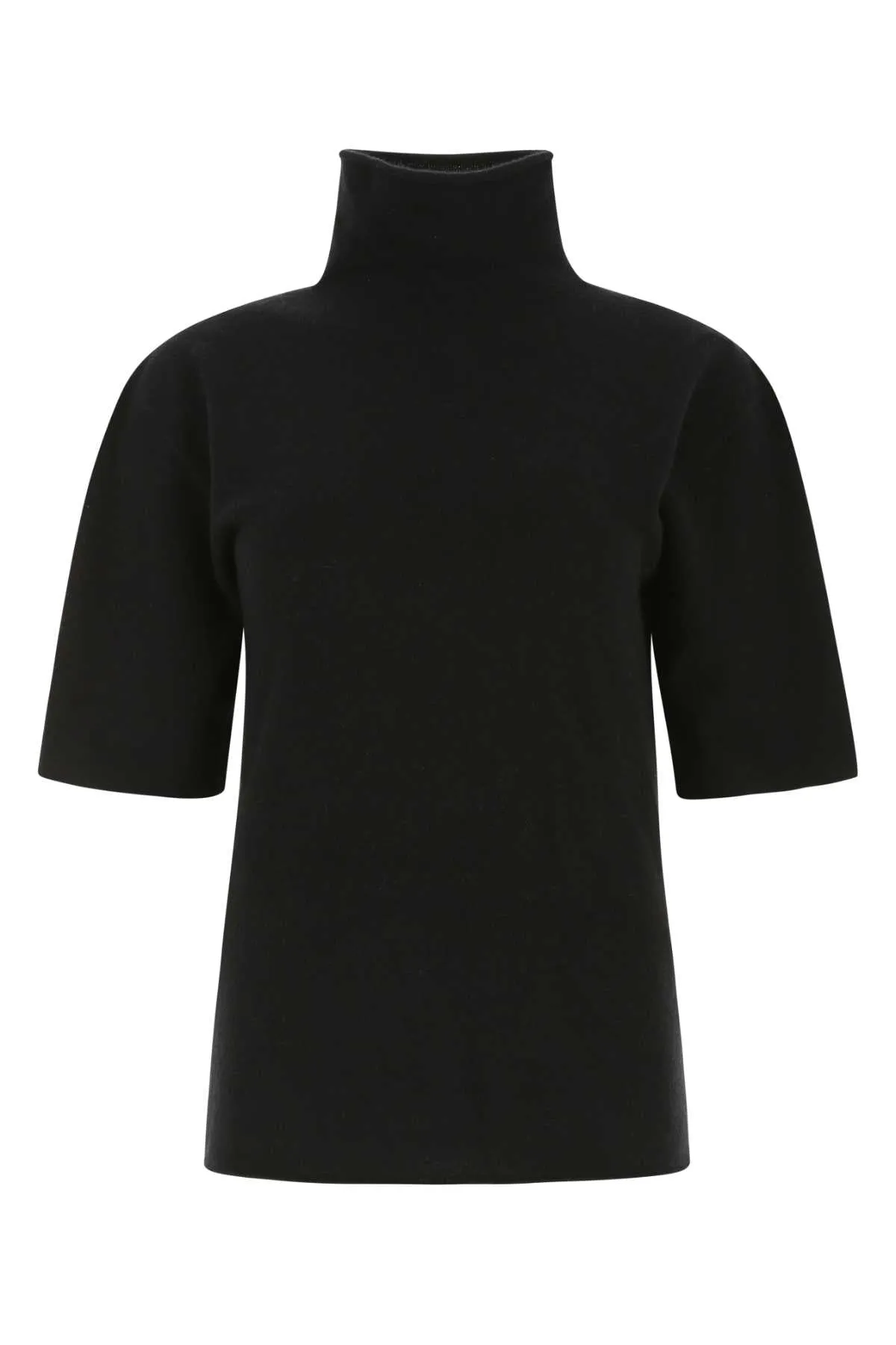 Jil Sander High Neck Short-Sleeved Knit Top