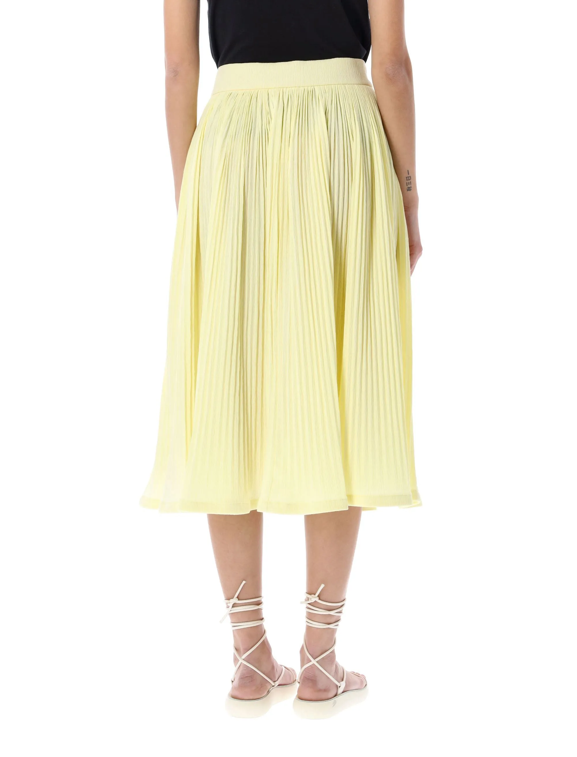 Jil Sander Pleated Flared Midi Skirt