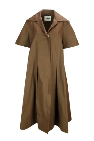 Jil Sander Pleated Short-Sleeved Dress