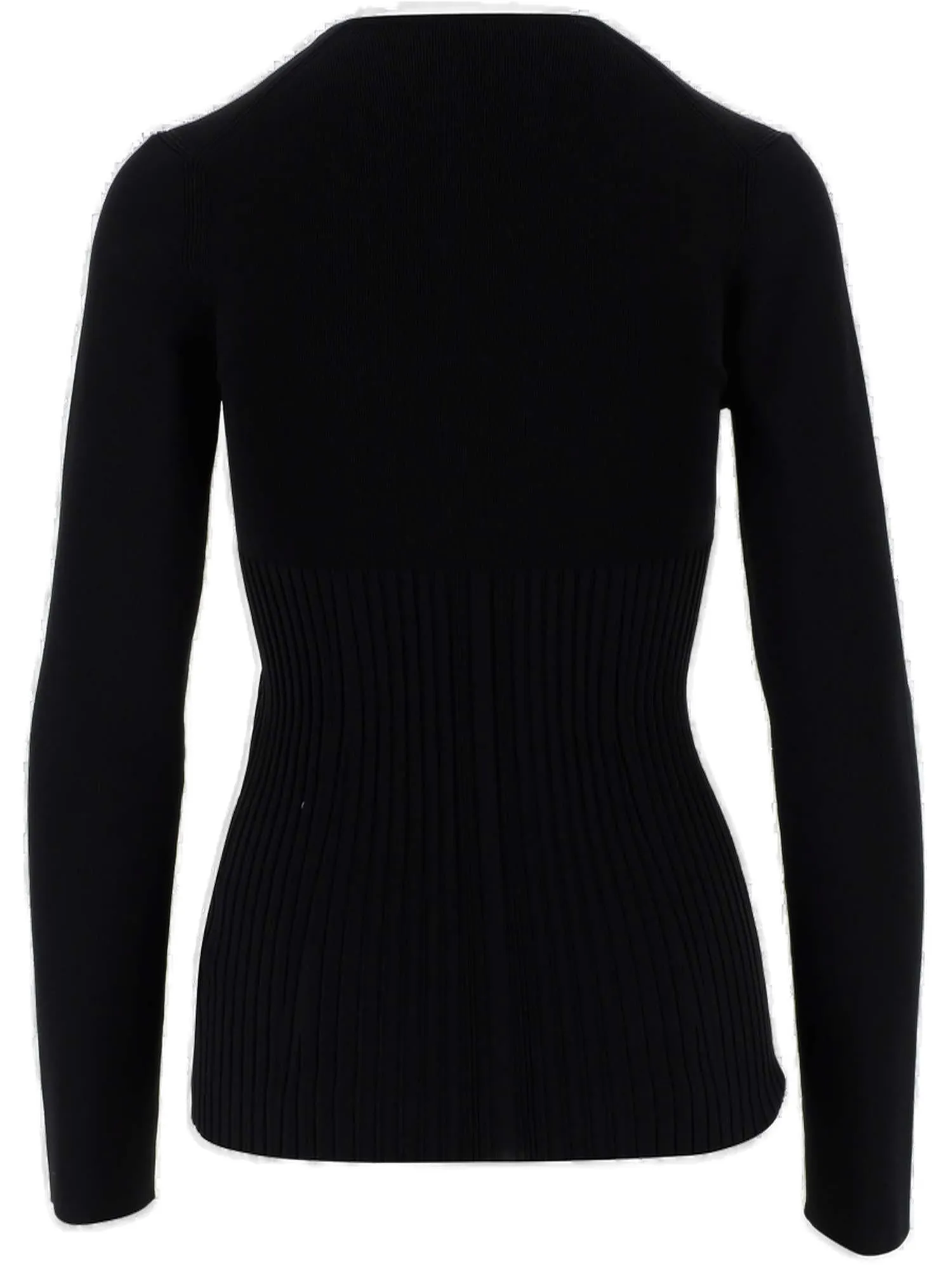 Jil Sander V-Neck Long-Sleeved Knitted Top
