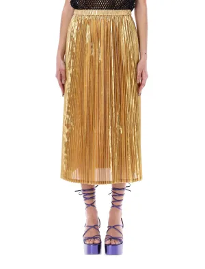 Junya Watanabe Elastic Waistband Pleated Midi Skirt