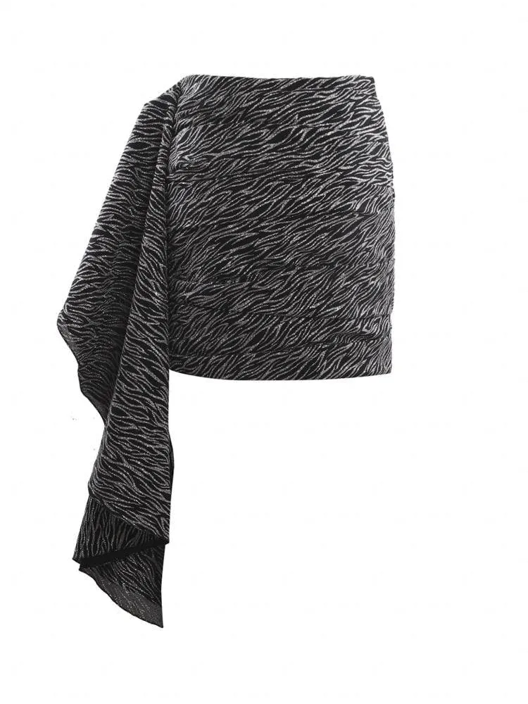 Just Cavalli High Waisted Draped Mini Skirt