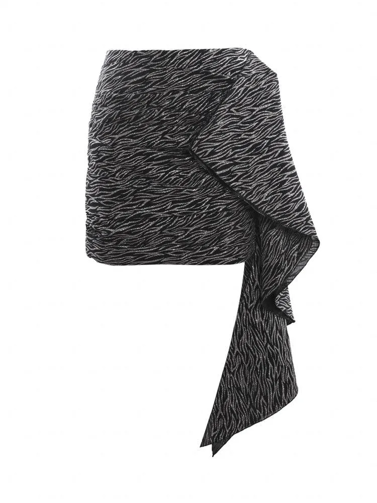 Just Cavalli High Waisted Draped Mini Skirt