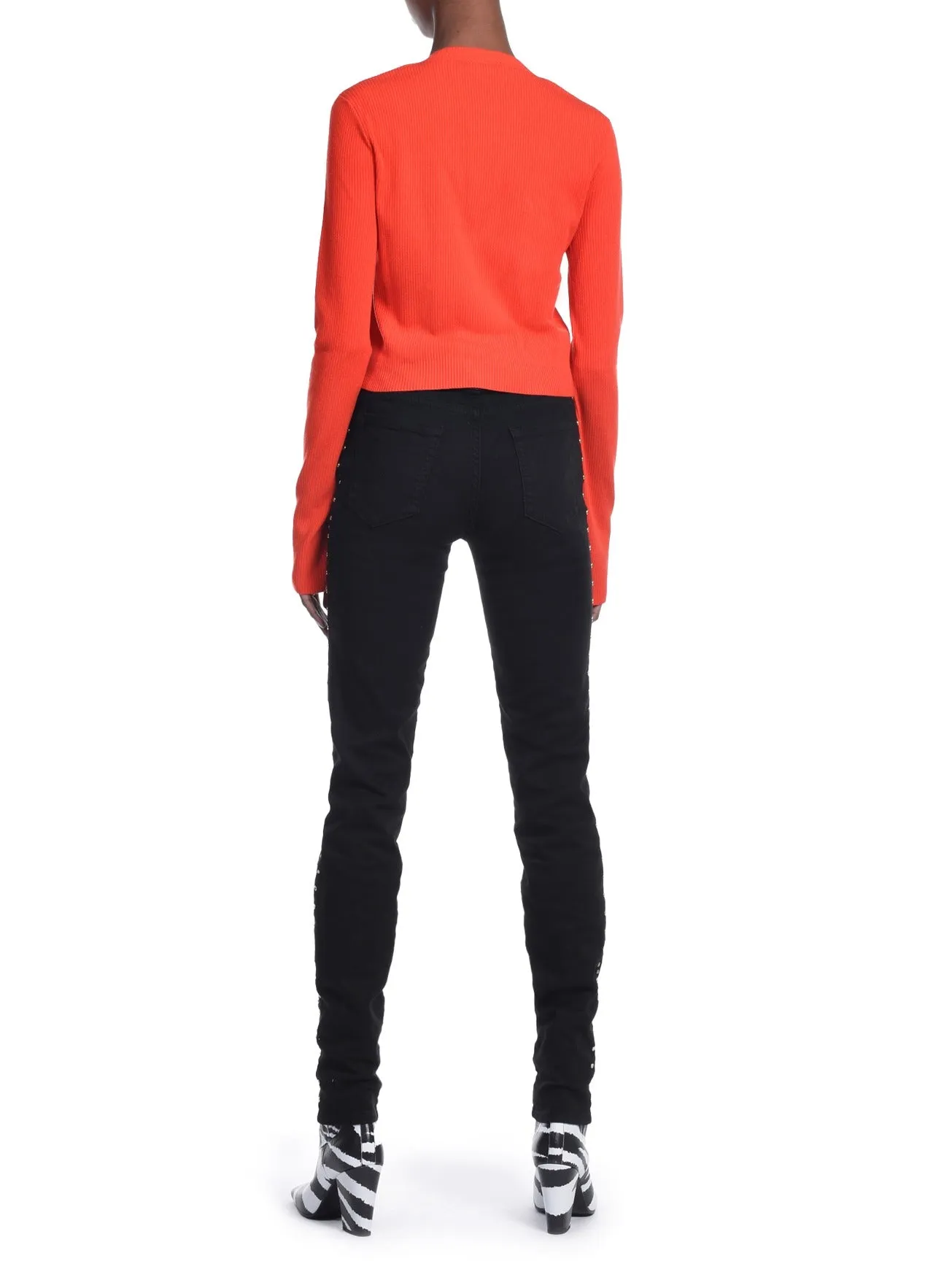 Just Cavalli Logo Print Ribbed-Knit Jumper