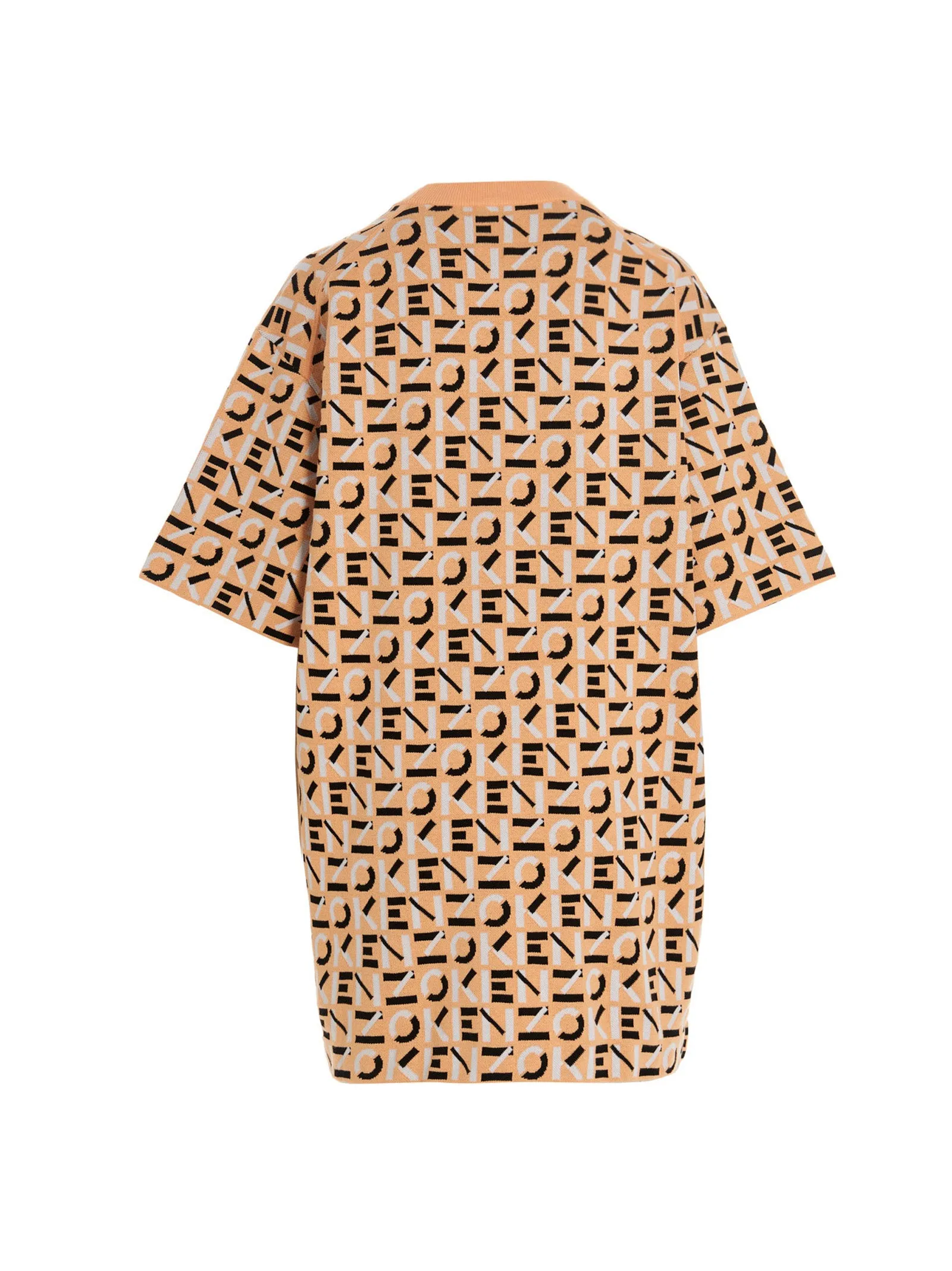 Kenzo Allover Logo Printed Crewneck Mini Dress