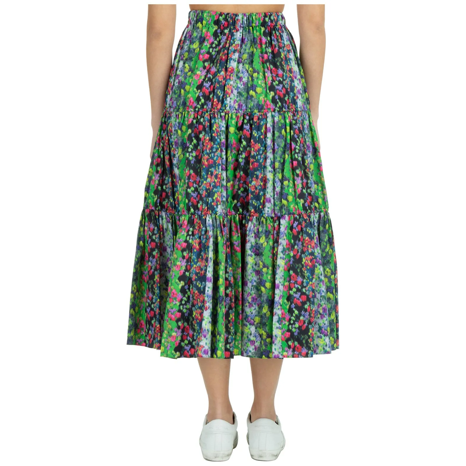 Kenzo Floral Printed High Waist Midi Skirt