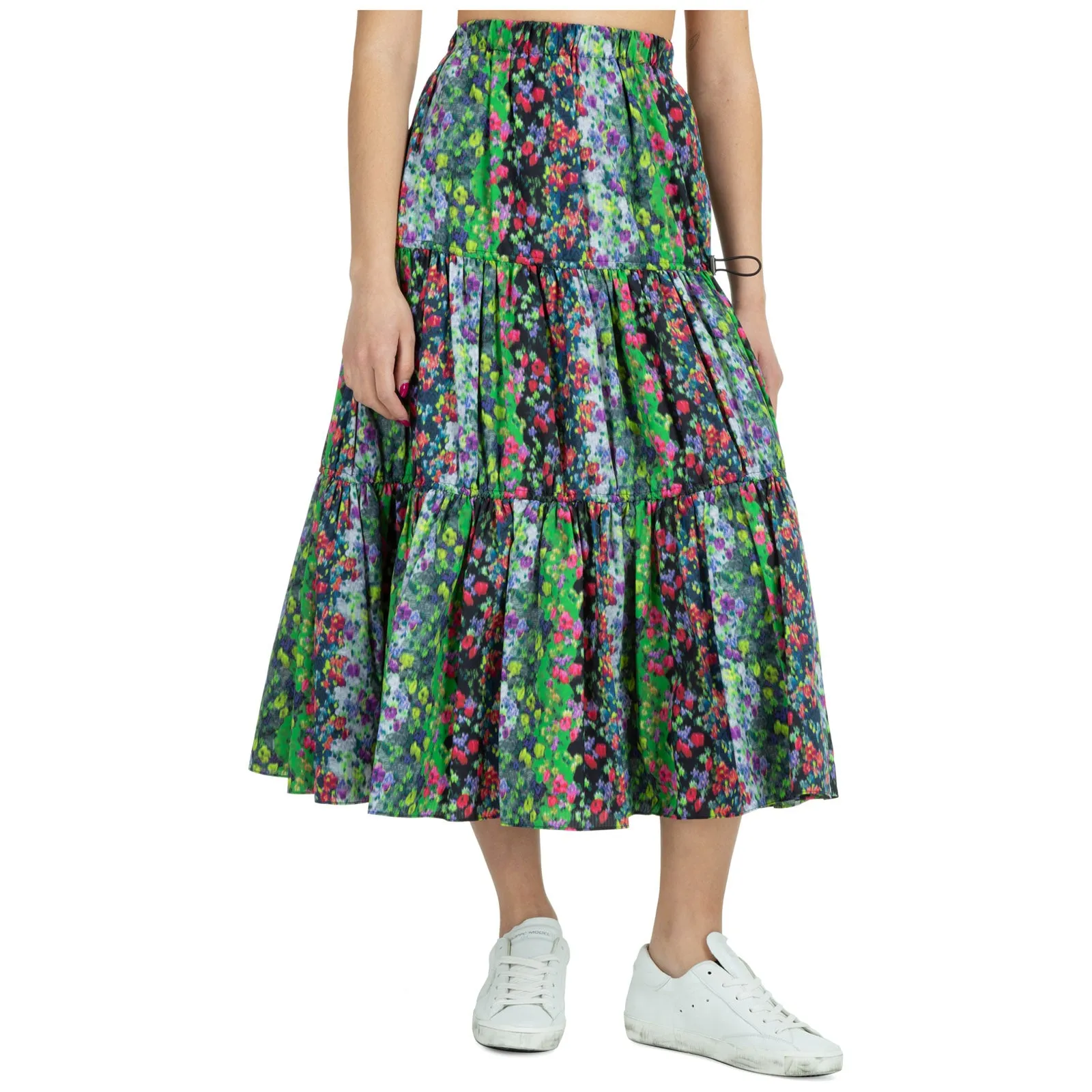 Kenzo Floral Printed High Waist Midi Skirt