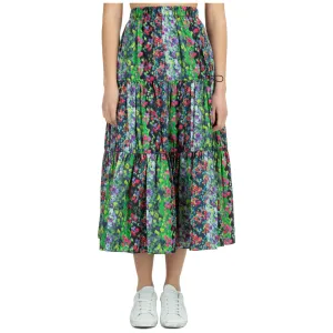 Kenzo Floral Printed High Waist Midi Skirt