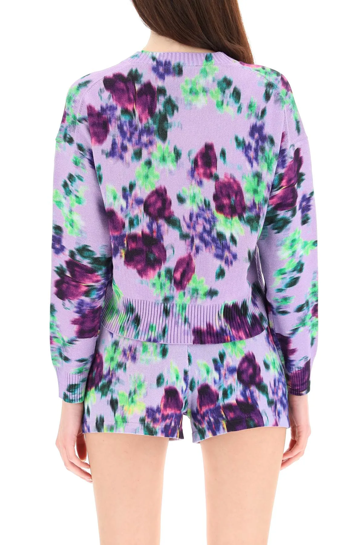 Kenzo Floral Printed Knit Cardigan