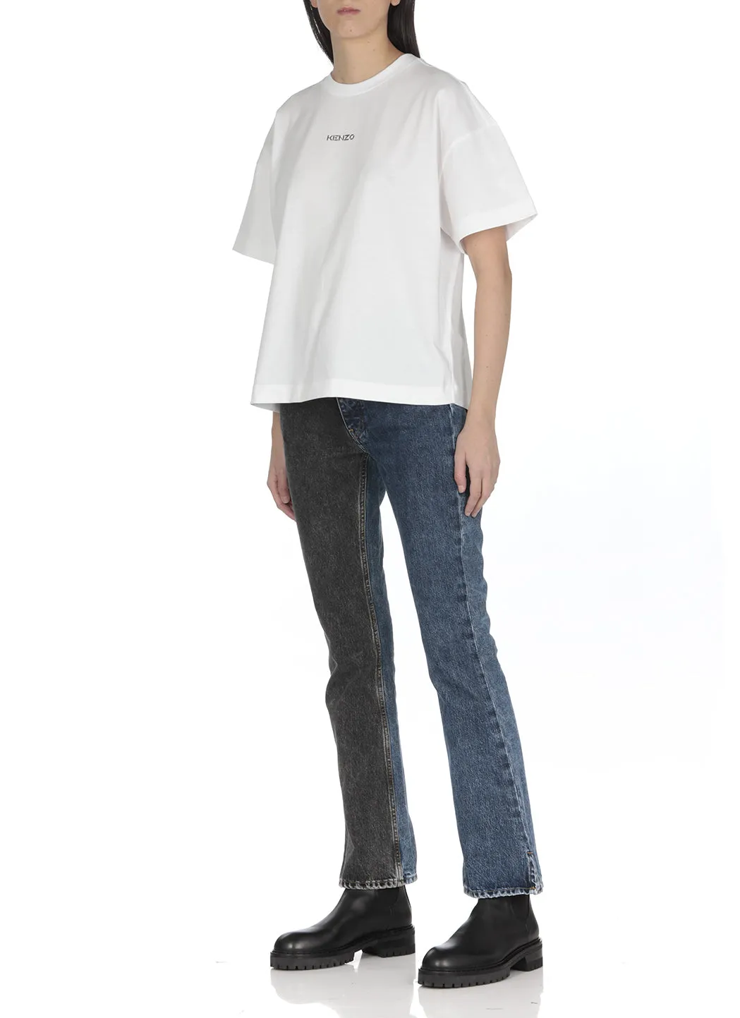 Kenzo Logo Printed Crewneck T-Shirt