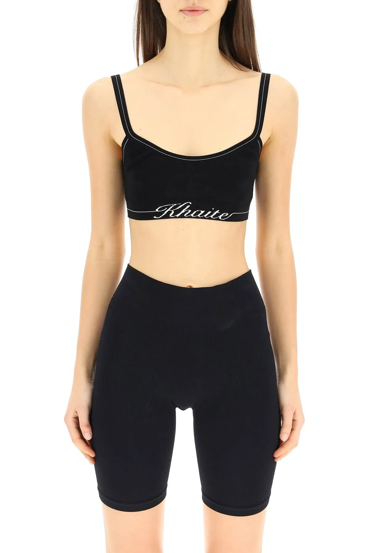 Khaite Logo Intarsia-Knit Bra