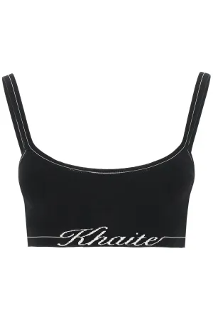 Khaite Logo Intarsia-Knit Bra