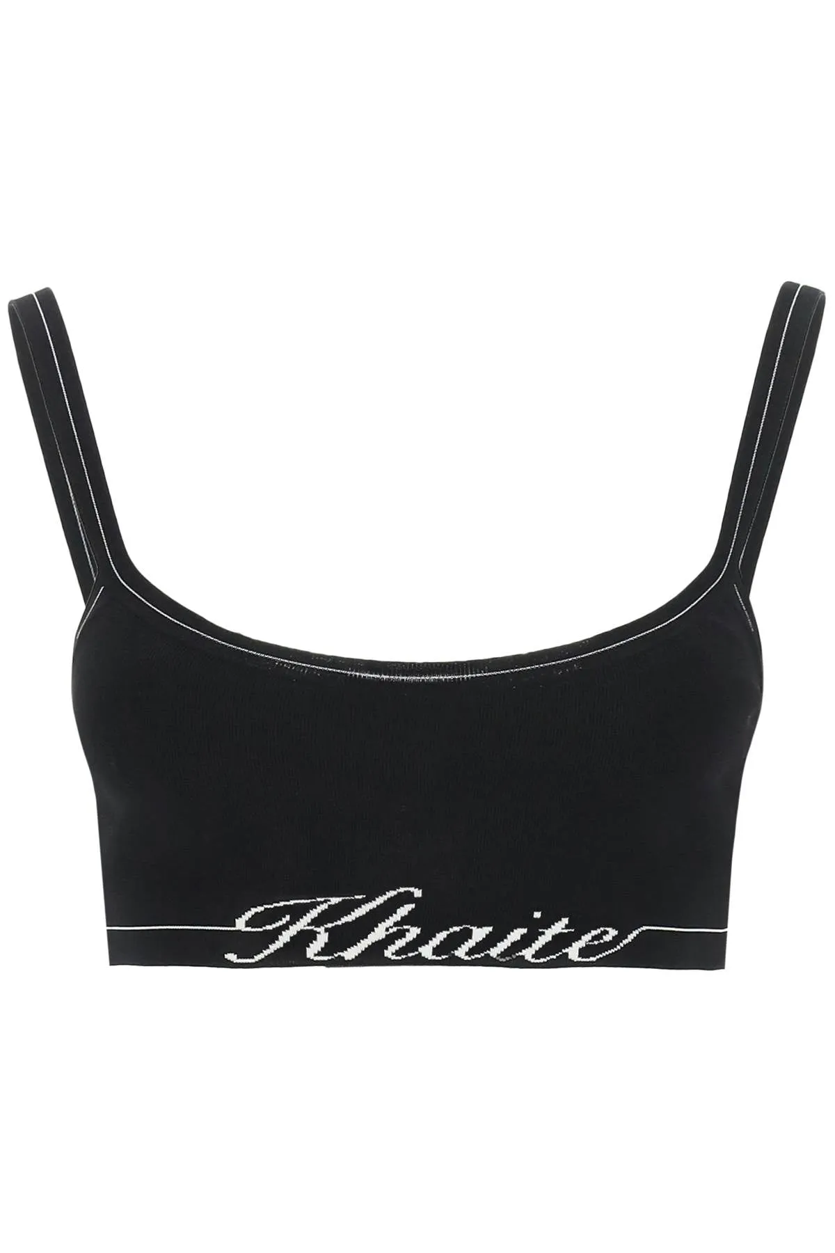 Khaite Logo Intarsia-Knit Bra