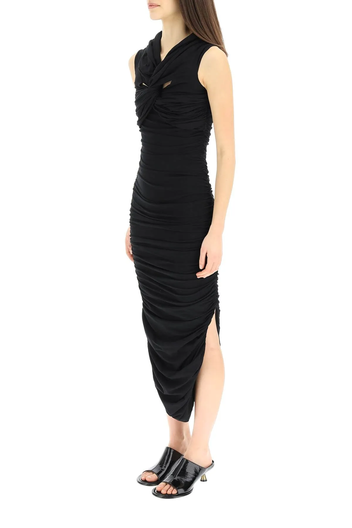 Khaite Spence Asymmetric Hem Dress